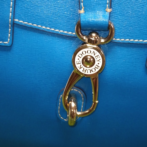 Bright Blue Dooney & Bourke Saffiano Leather Tote - Picture 4 of 17